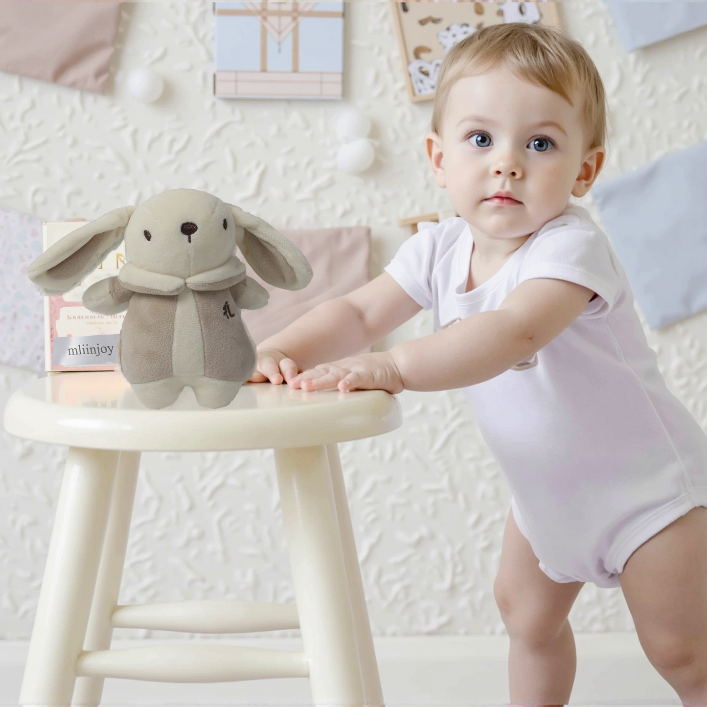 mliinjoy Soft Bunny Plush Toy – Cozy Stuffed Animal for Babies and Toddlers
