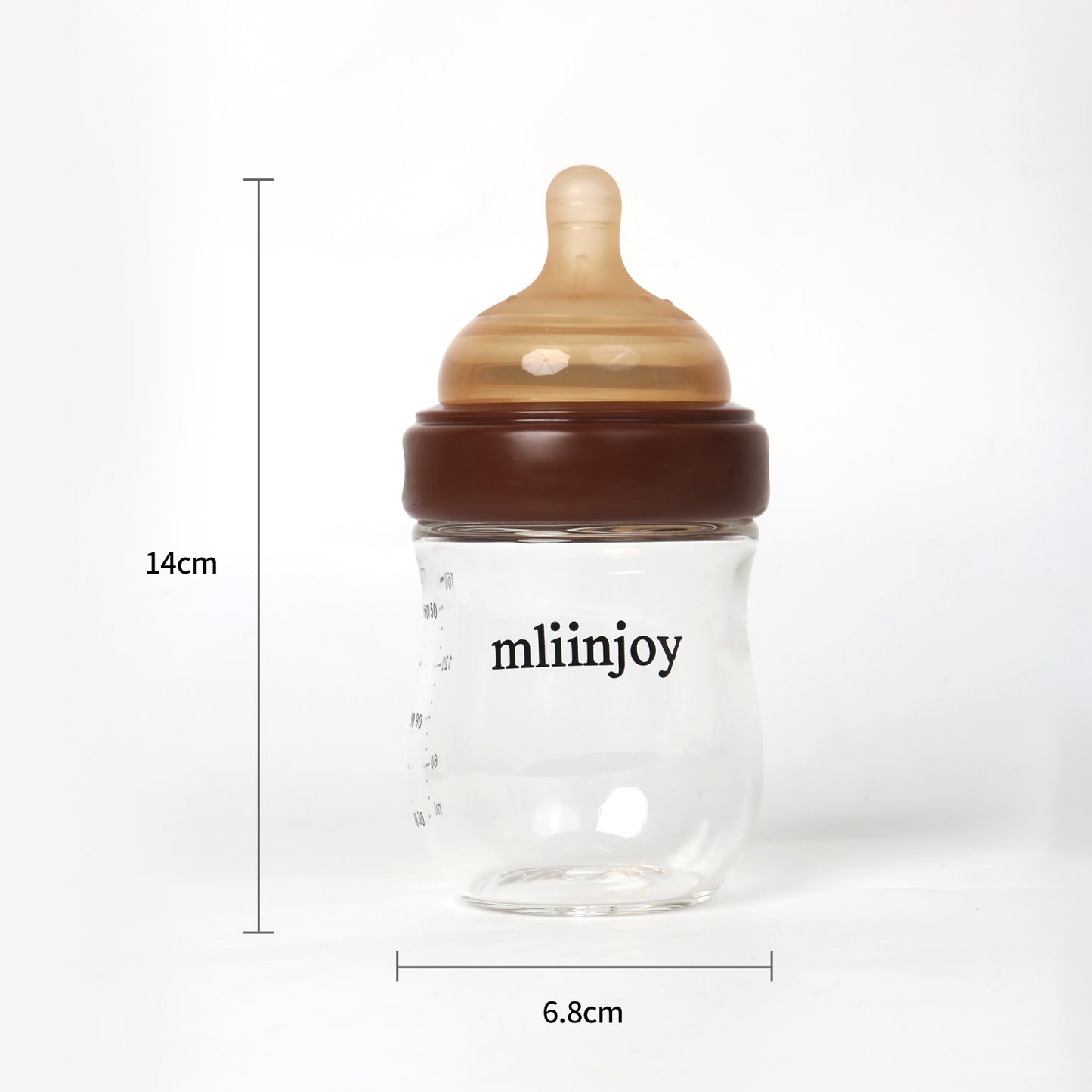 mliinjoy 2-in-1 Baby Bottle with Built-In Pacifier – Soft Silicone Soothing Feeder for Newborns (0–18 Months)