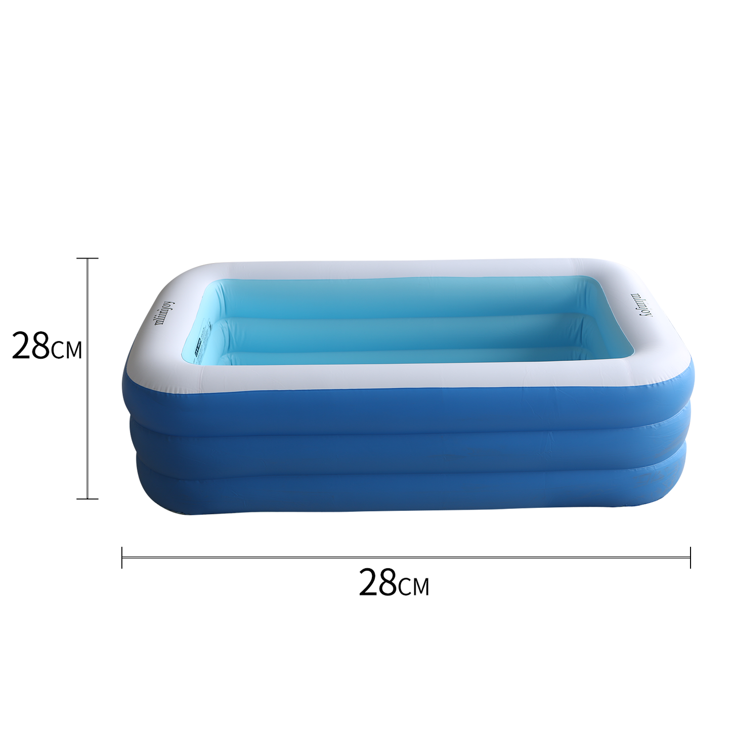 mliinjoy Inflatable Family Pool – Large Rectangular Blow-Up Swimming Pool for Backyard Summer Fun