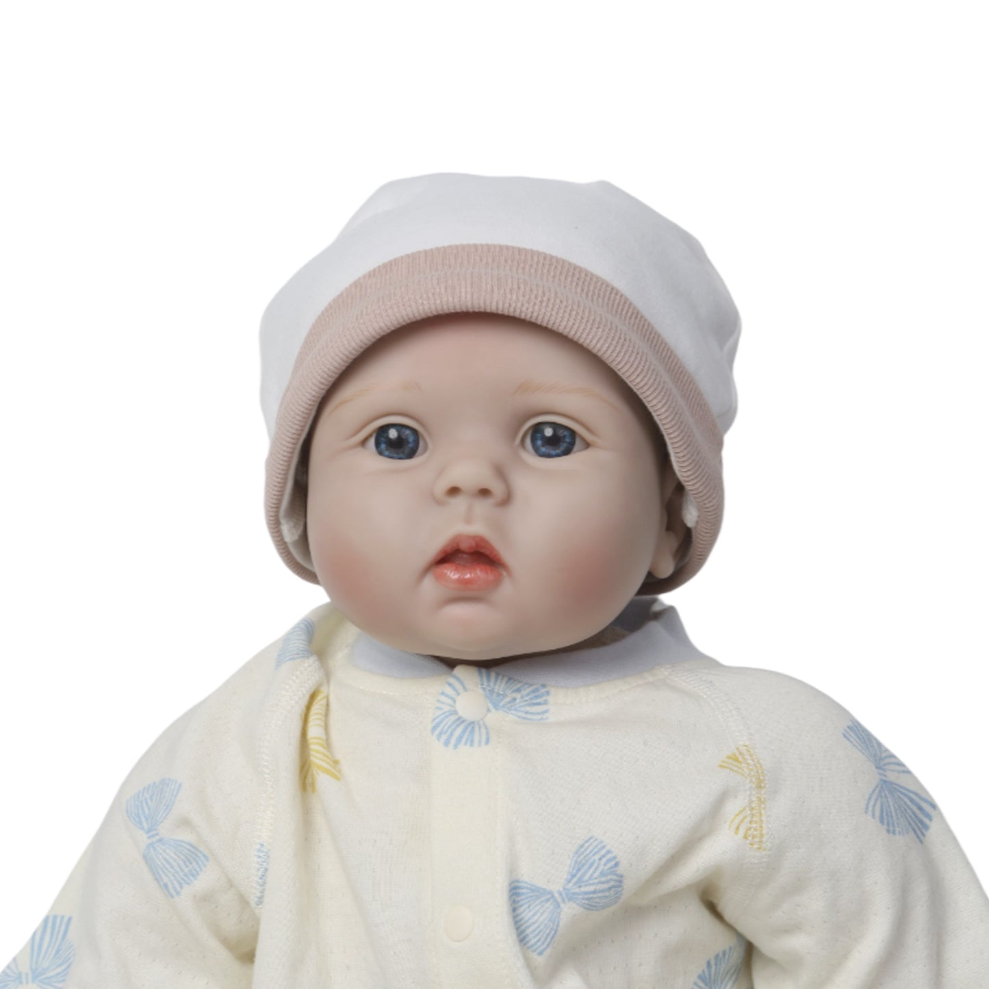 mliinjoy Realistic Baby Doll Toy – Lifelike Plastic Character Doll with Outfit and Hat for Kids’ Pretend Play