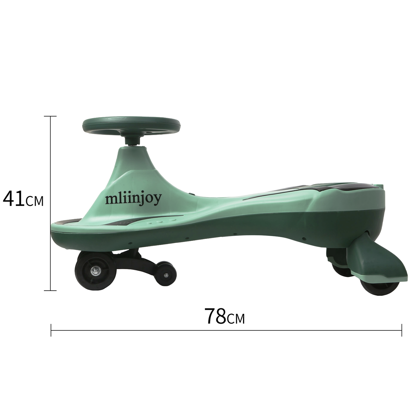 mliinjoy Wiggle Ride-On Scooter Car – Kids Twist Car with Steering Wheel for Indoor and Outdoor Fun