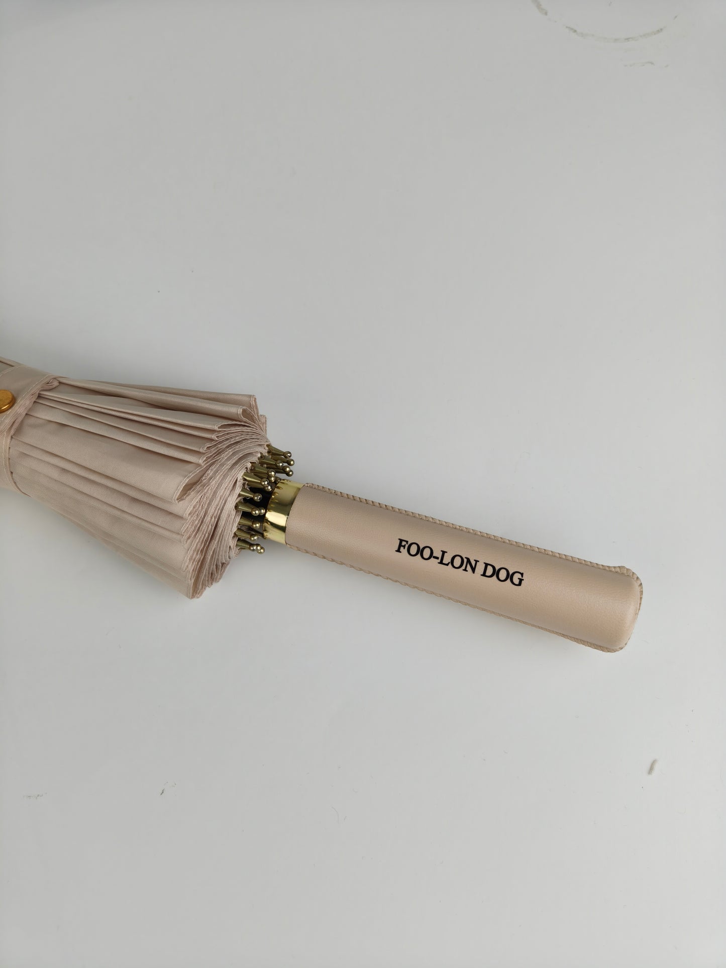 FOO-LON DOG Elegant Long Handle Umbrella – Windproof & UV Protection Luxury Parasol for Women and Men