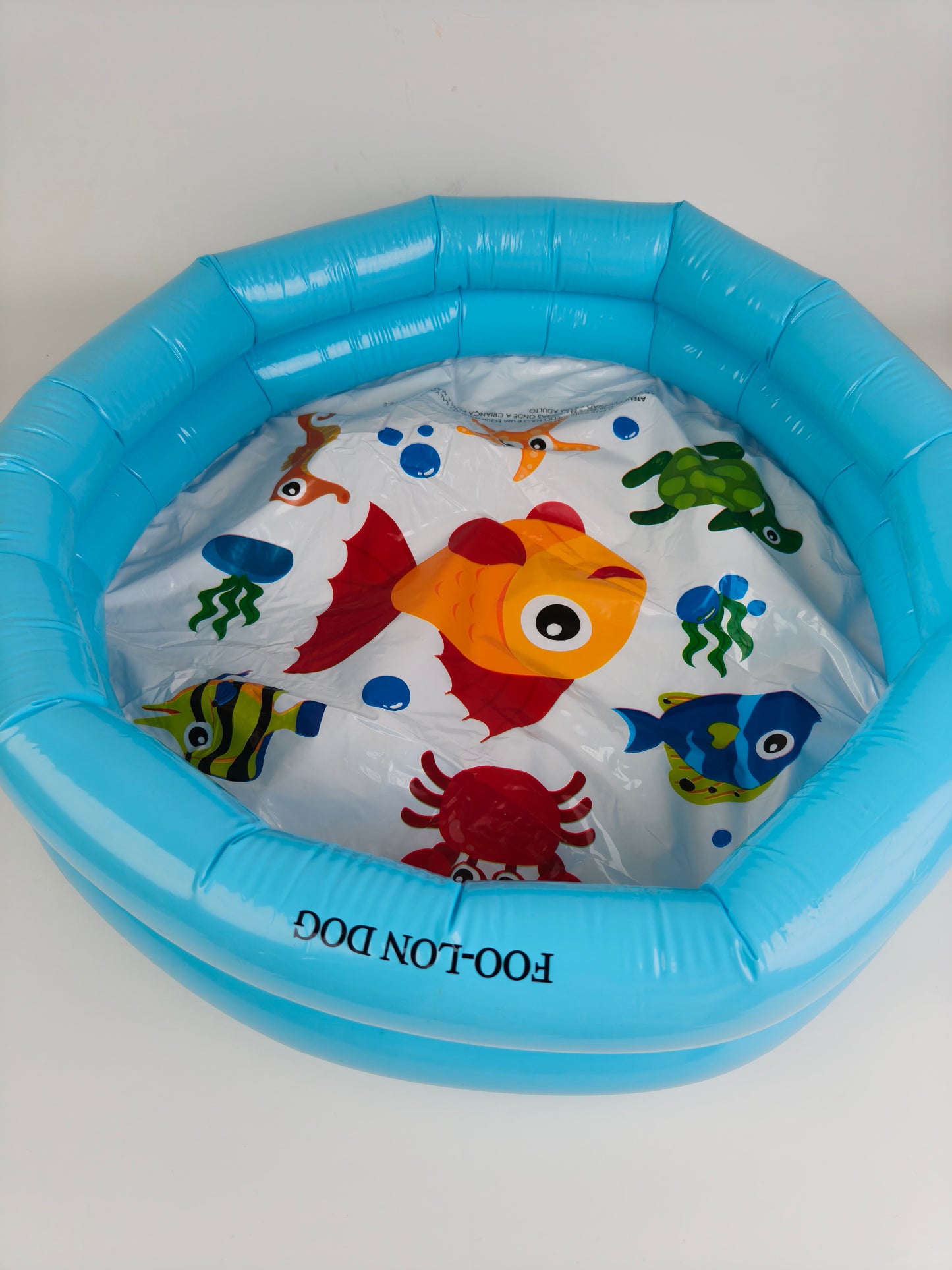 FOO-LON DOG Inflatable Play Swimming Pool – Kids’ Outdoor Water Fun Pool with Colorful Ocean Design