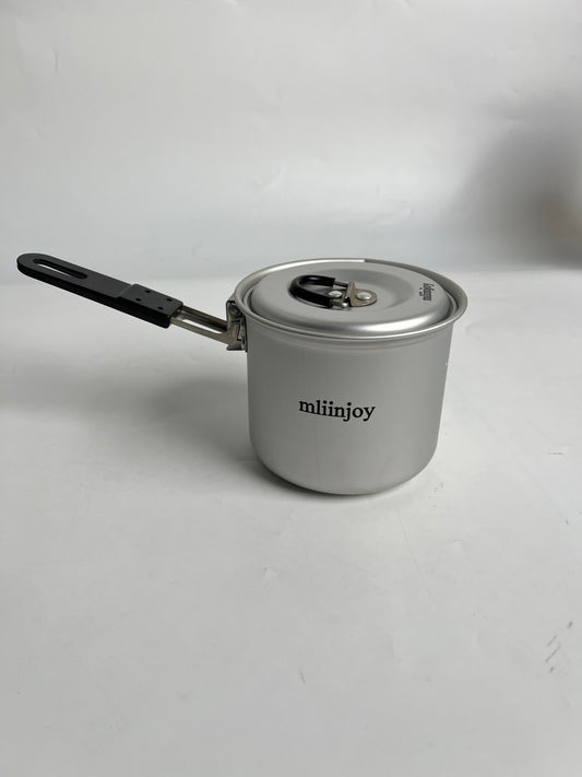 mliinjoy Portable Outdoor Cooking Pot – Lightweight Camping Cookware with Foldable Handle and Lid
