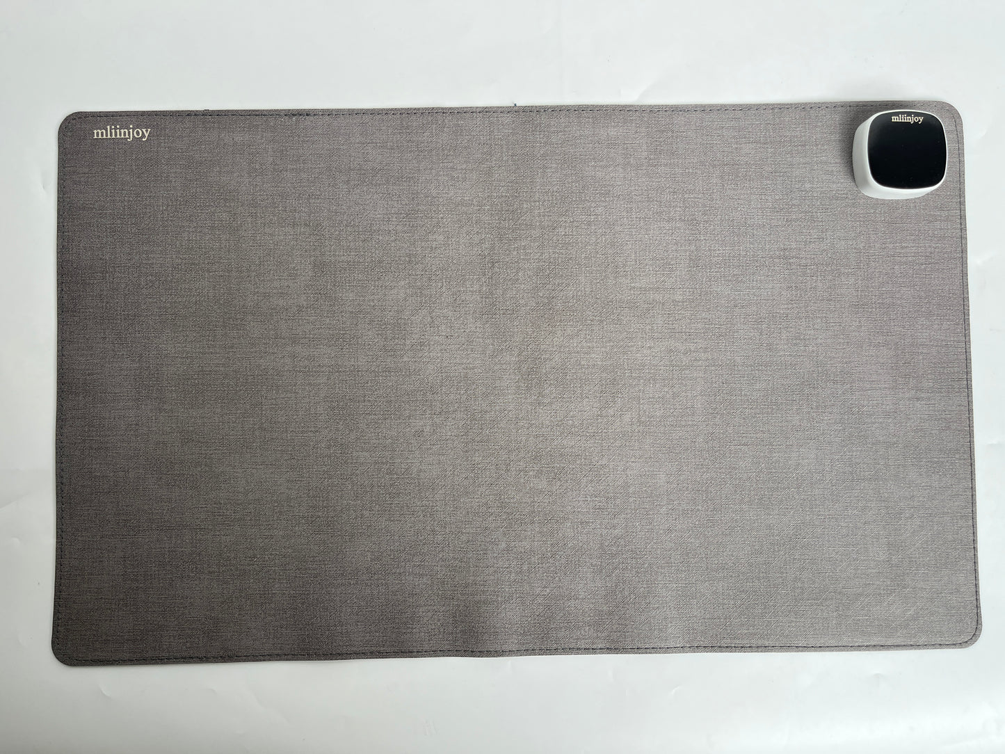mliinjoy Desk mats - Food Warming Pad - Desktop Food Warmer for Meals, Slim Office Heating Mat with One-Touch Control, Portable Mini Plate Warmer (Gray)