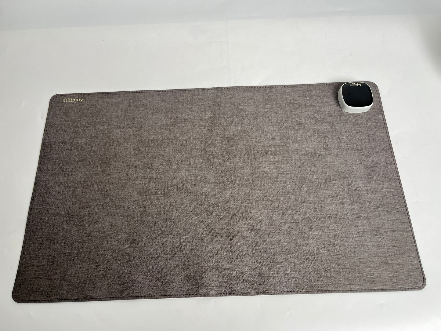 mliinjoy Desk mats - Food Warming Pad - Desktop Food Warmer for Meals, Slim Office Heating Mat with One-Touch Control, Portable Mini Plate Warmer (Gray)