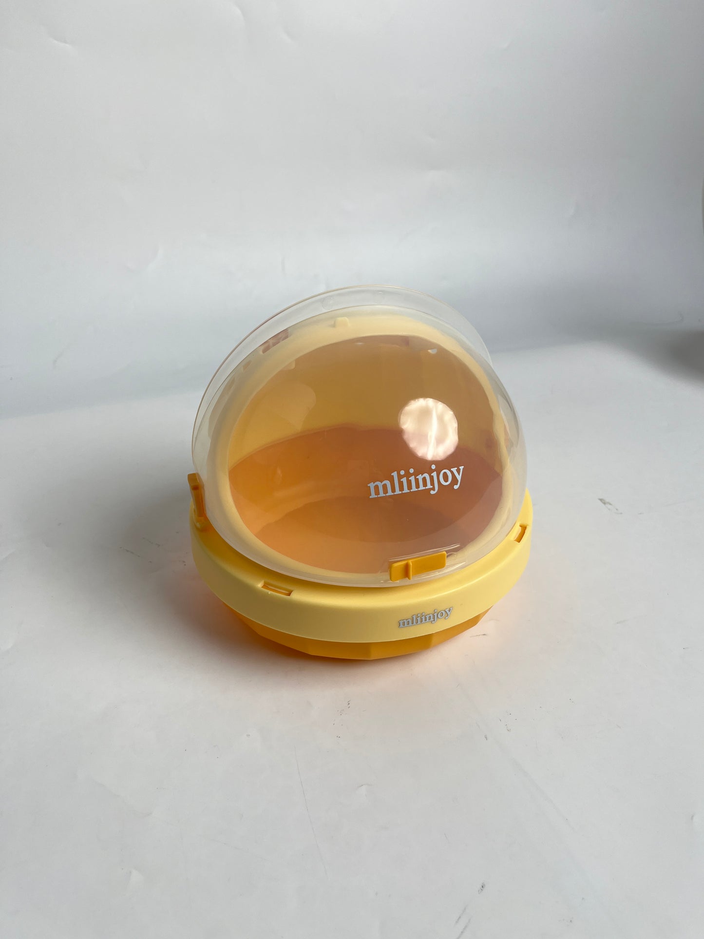 mliinjoy Yellow Pet Dome Cage - Transparent Habitat for Hamsters & Small Birds, Spacious Chew-Proof Design with Clear Observation Dome