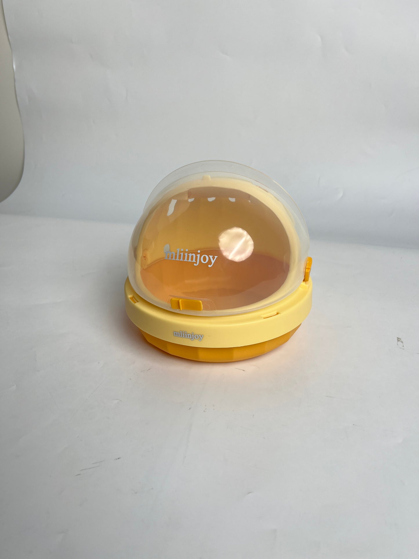 mliinjoy Yellow Pet Dome Cage - Transparent Habitat for Hamsters & Small Birds, Spacious Chew-Proof Design with Clear Observation Dome