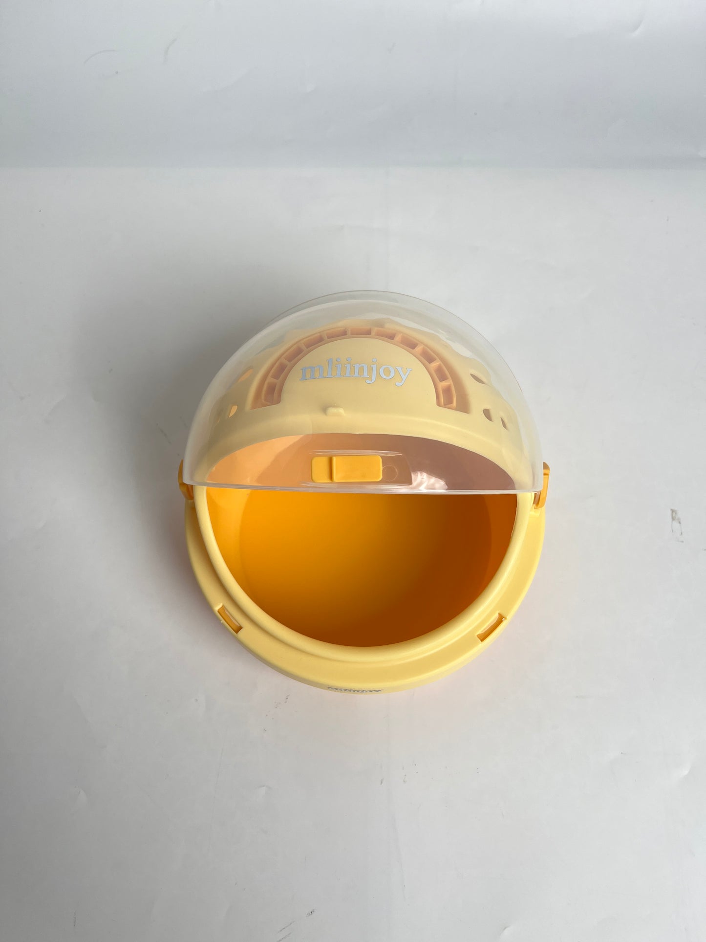 mliinjoy Yellow Pet Dome Cage - Transparent Habitat for Hamsters & Small Birds, Spacious Chew-Proof Design with Clear Observation Dome