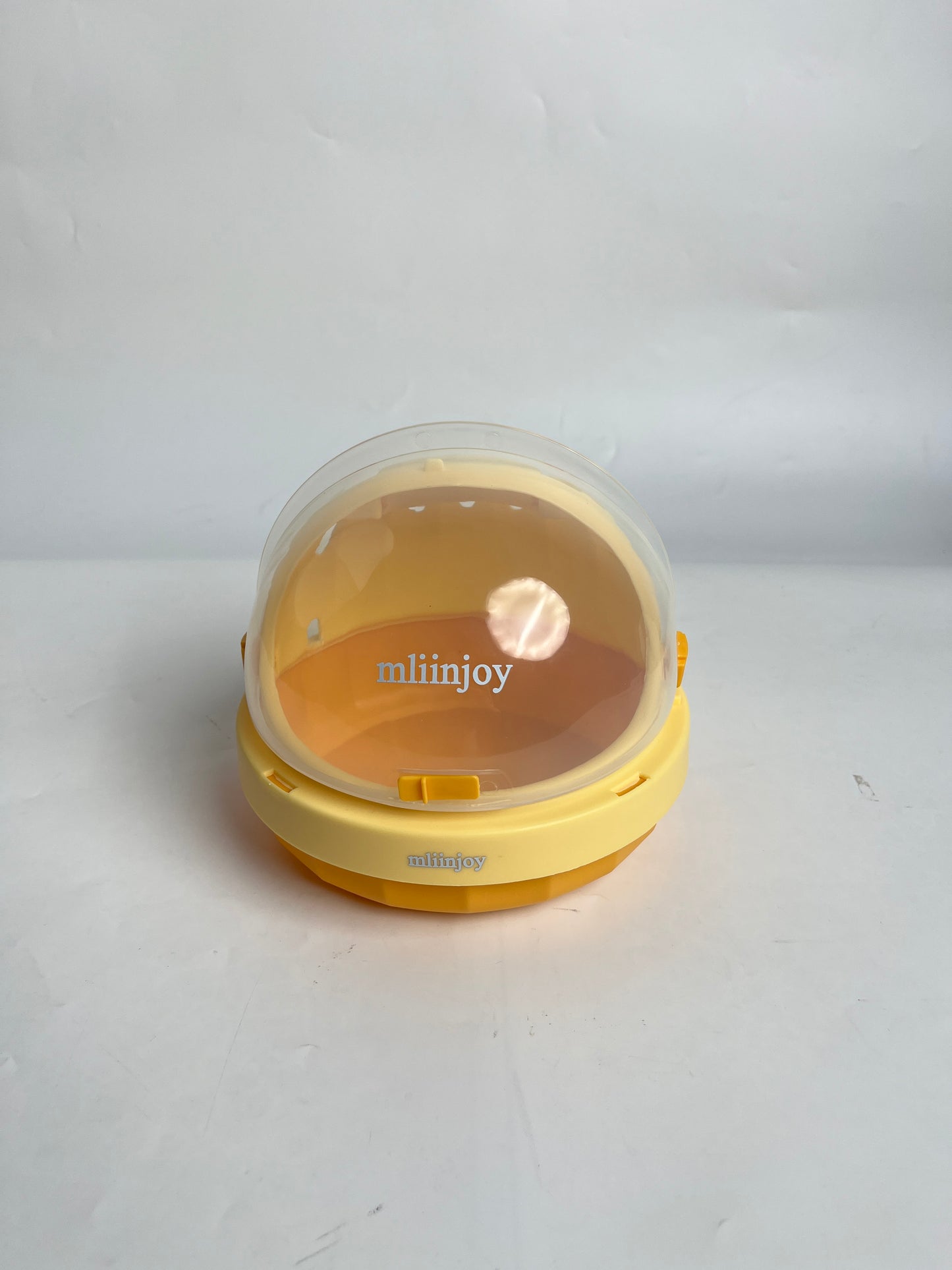 mliinjoy Yellow Pet Dome Cage - Transparent Habitat for Hamsters & Small Birds, Spacious Chew-Proof Design with Clear Observation Dome