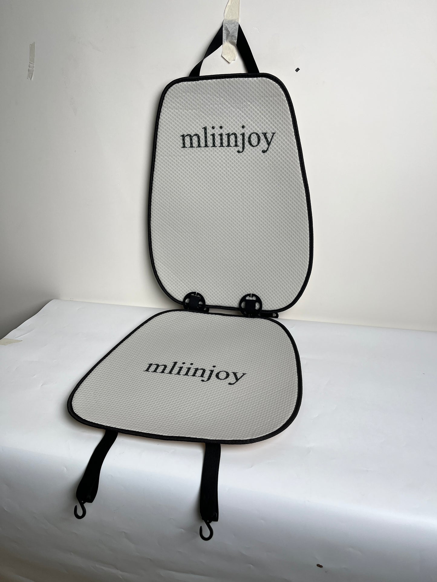 mliinjoy Universal Car Seat Covers – Breathable Mesh Cushion Pads for Front Seats with Hook & Loop Installation