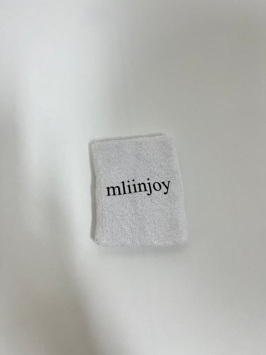 mliinjoy Terry Cloth Sweat Wristband – Soft Stretchy Sports Wrist Band for Gym, Running, and Yoga (White)