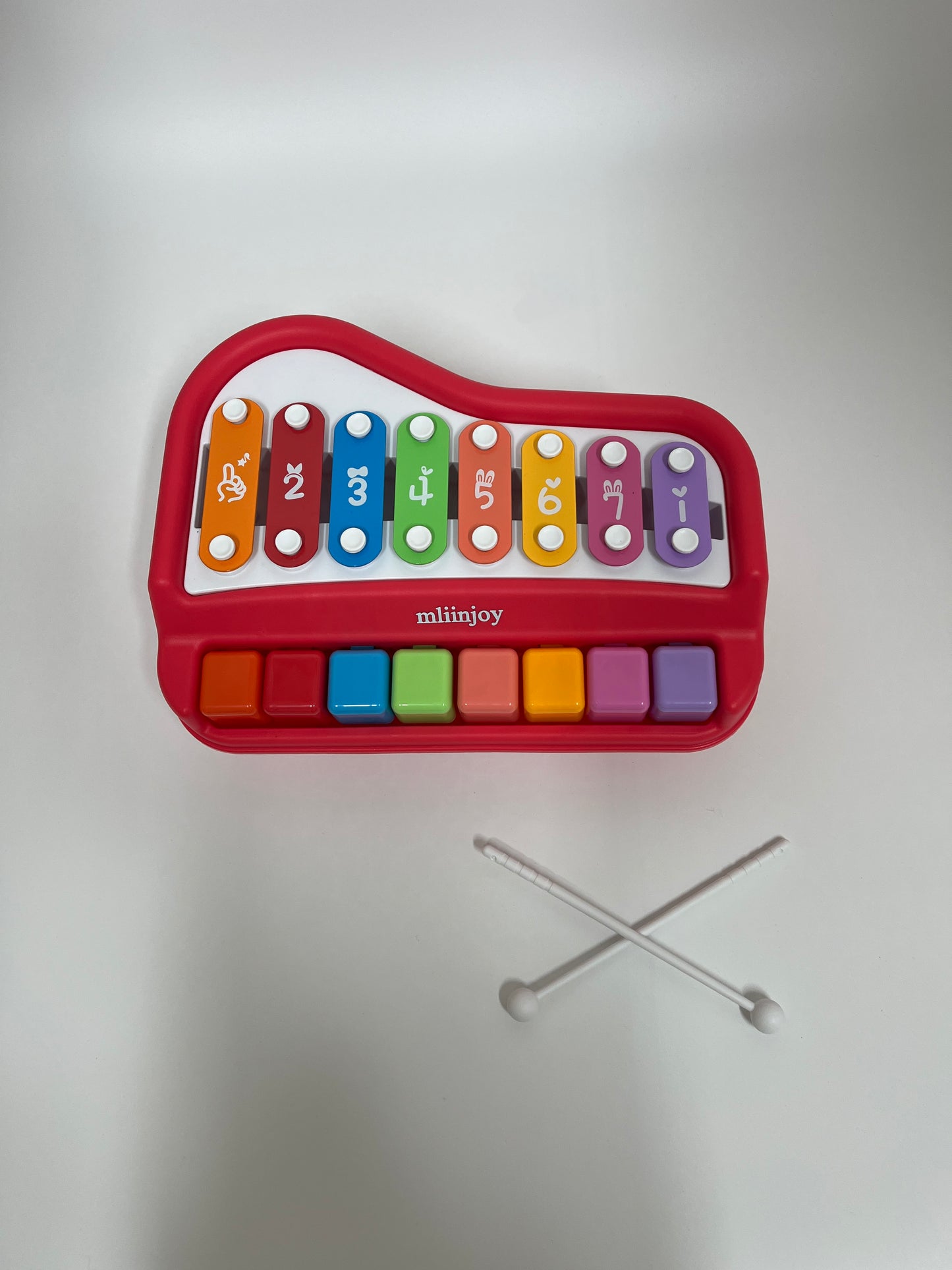 mliinjoy Colorful Baby Xylophone Piano Toy – 2-in-1 Musical Instrument for Toddlers with Mallets and Number Keys
