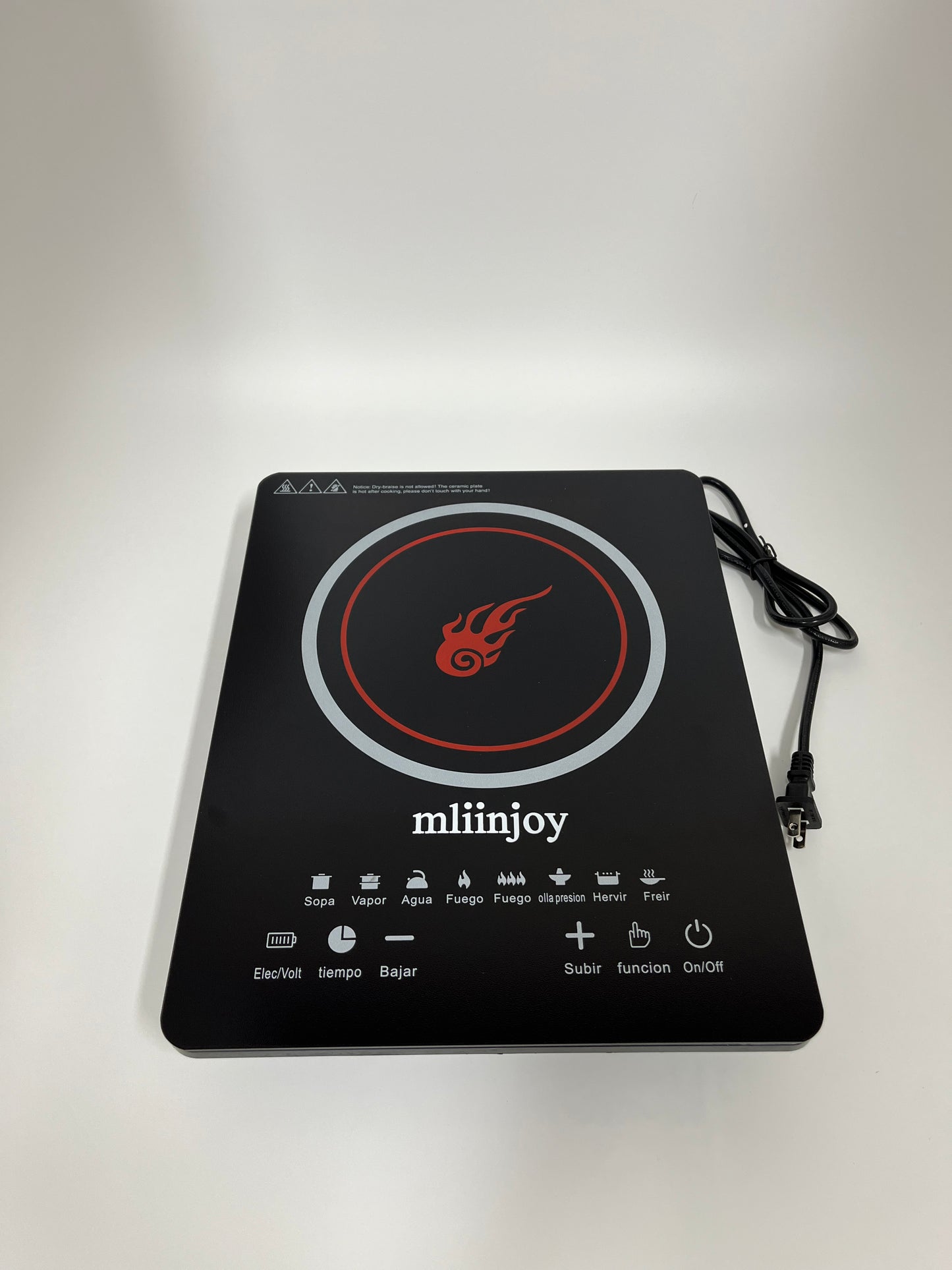 mliinjoy Portable Induction Cooktop – 1800W Electric Countertop Burner with Touch Controls & 8 Cooking Presets
