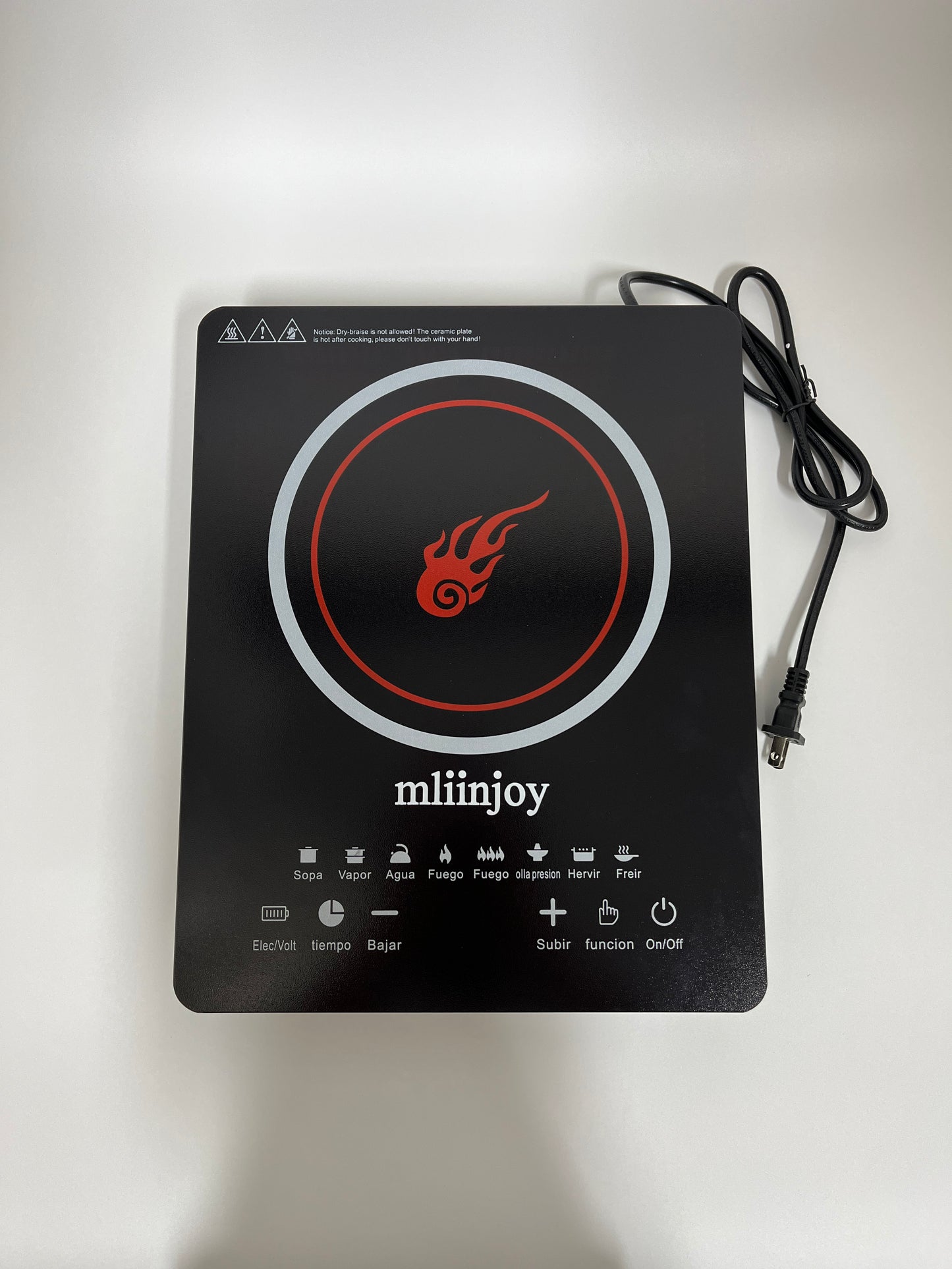 mliinjoy Portable Induction Cooktop – 1800W Electric Countertop Burner with Touch Controls & 8 Cooking Presets