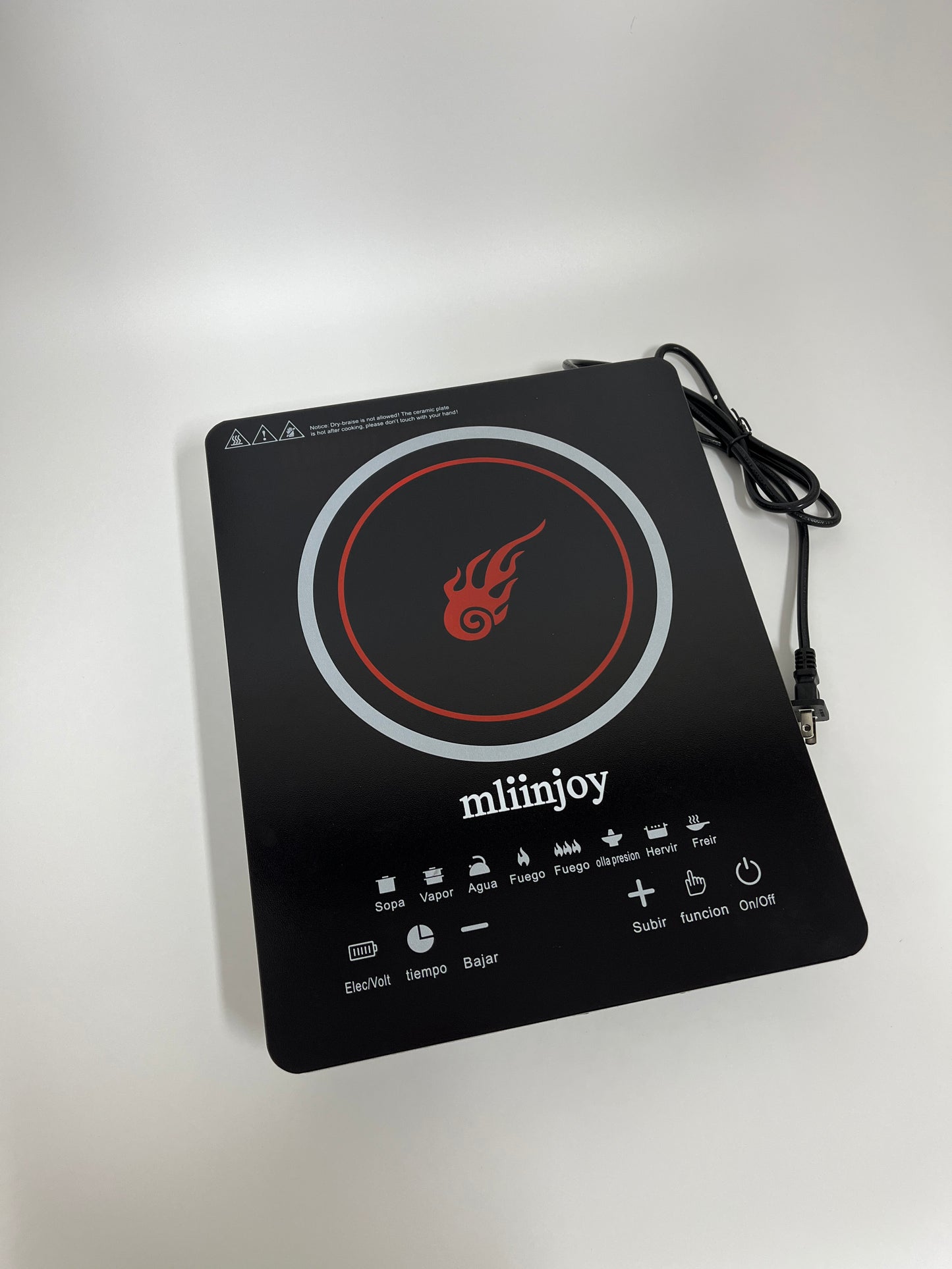 mliinjoy Portable Induction Cooktop – 1800W Electric Countertop Burner with Touch Controls & 8 Cooking Presets