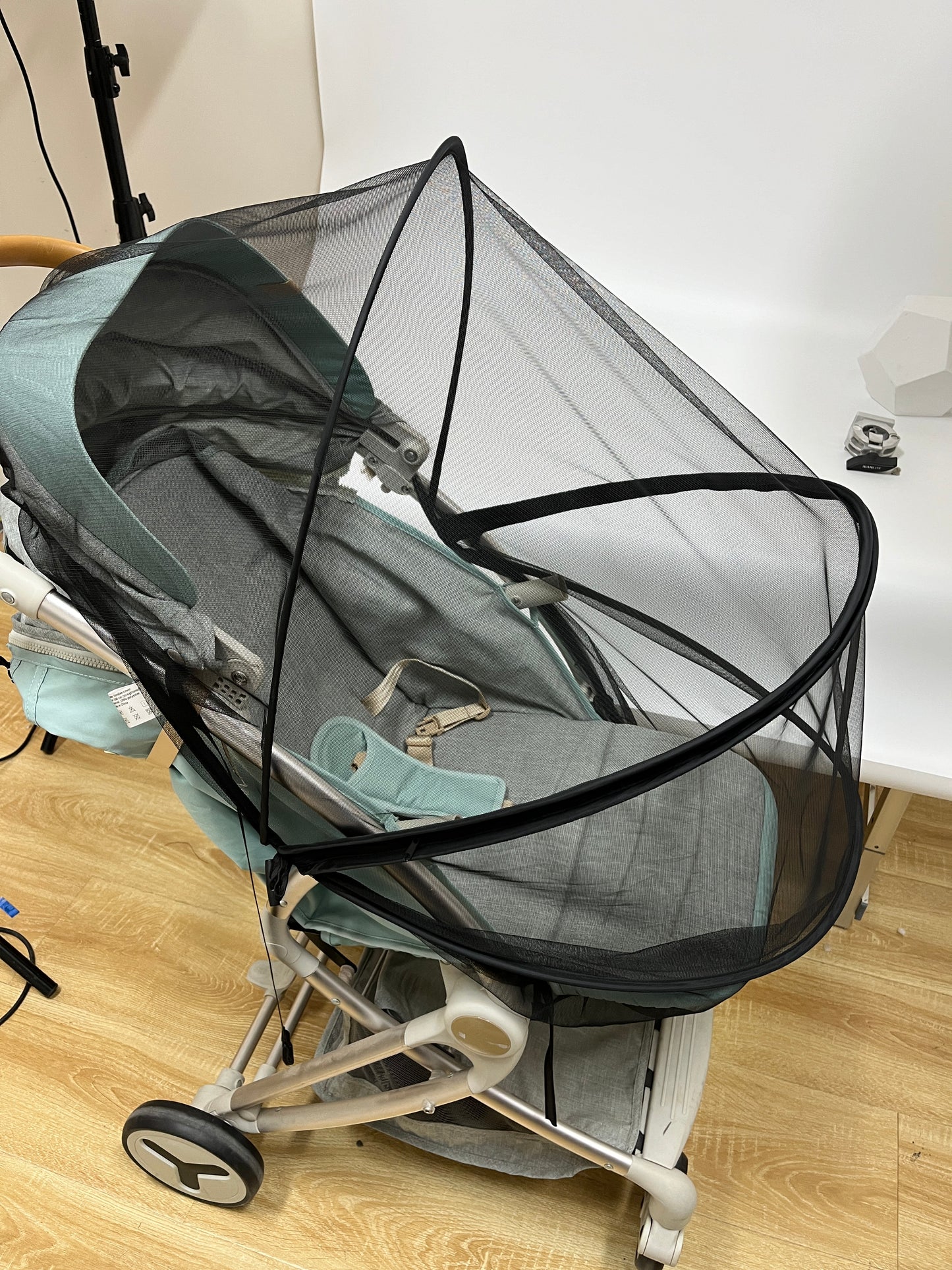 mliinjoy Universal Stroller Mosquito Net – Breathable Mesh Baby Stroller Cover with Elastic Fit & Full Protection