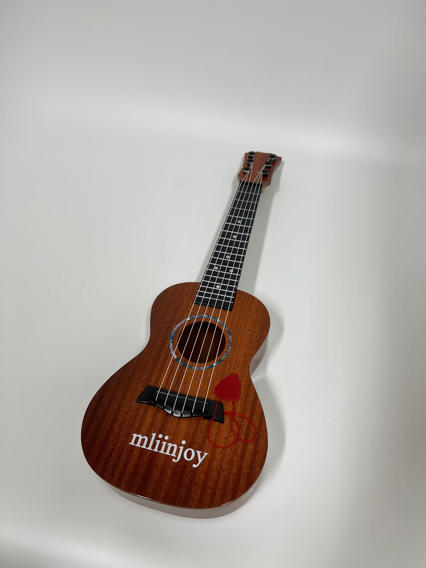 mliinjoy 6-String Mini Acoustic Guitar – Beginner Classical Style with Mahogany Finish