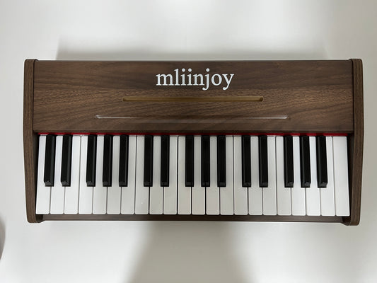 mliinjoy Wooden Toy Piano for Kids – 25-Key Miniature Keyboard with Realistic Sound and Classic Design (Walnut Finish)