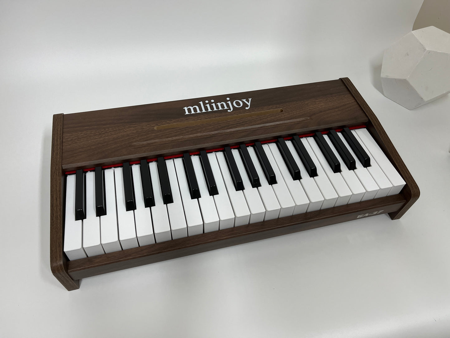 mliinjoy Wooden Toy Piano for Kids – 25-Key Miniature Keyboard with Realistic Sound and Classic Design (Walnut Finish)