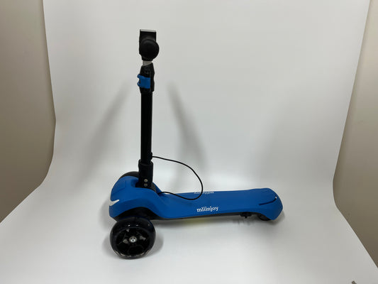 mliinjoy Kids Electric Scooter – 3-Wheel Motorized Ride-On Scooter with Adjustable Handlebar and LED Wheels (Blue)
