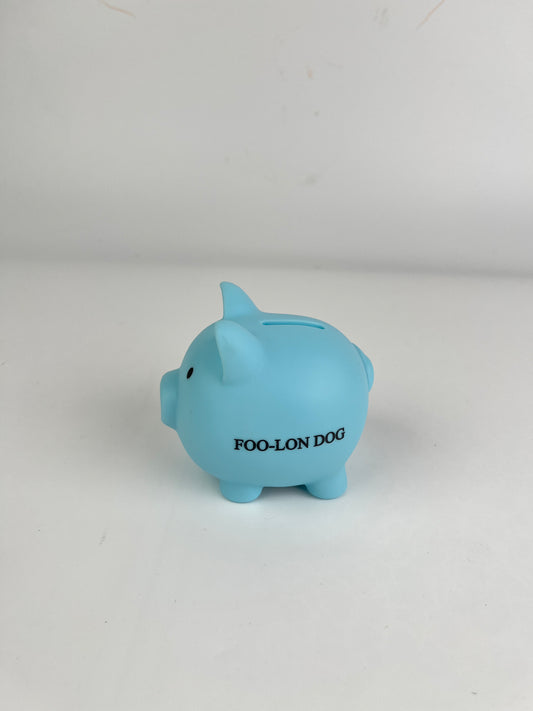 FOO-LON DOG Cute Piggy Bank – Blue Coin Bank for Kids and Home Décor