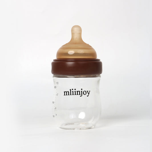 mliinjoy 2-in-1 Baby Bottle with Built-In Pacifier – Soft Silicone Soothing Feeder for Newborns (0–18 Months)