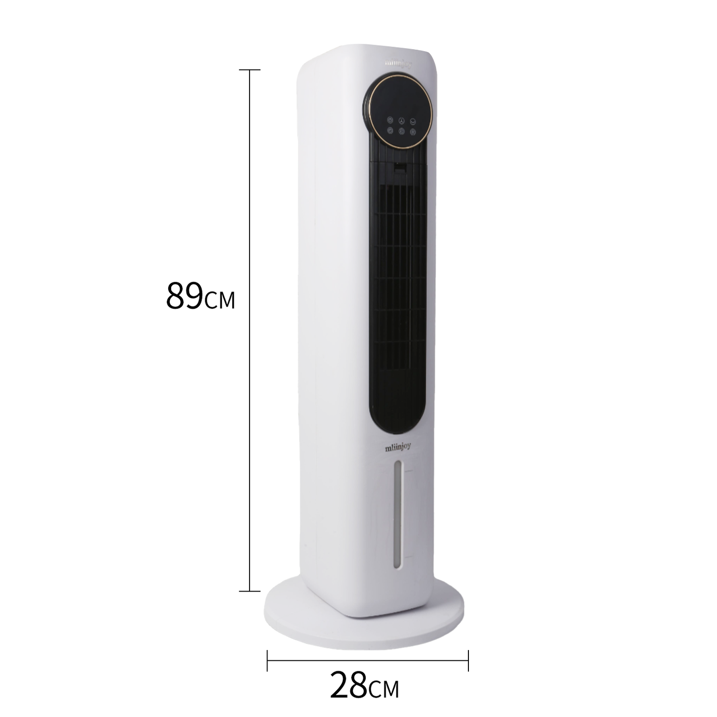 mliinjoy CoolTower Smart Oscillating Air Conditioner – Slim Portable Cooling Fan with LED Touch Panel