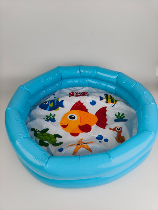 FOO-LON DOG Inflatable Play Swimming Pool – Kids’ Outdoor Water Fun Pool with Colorful Ocean Design