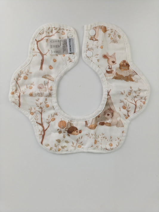 FOO-LON DOG Baby Bandana Bib – Soft Cotton Drool Bib with Woodland Animal Print