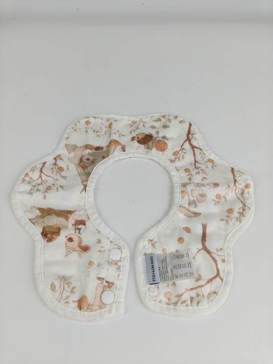 FOO-LON DOG Baby Bandana Bib – Soft Cotton Drool Bib with Woodland Animal Print