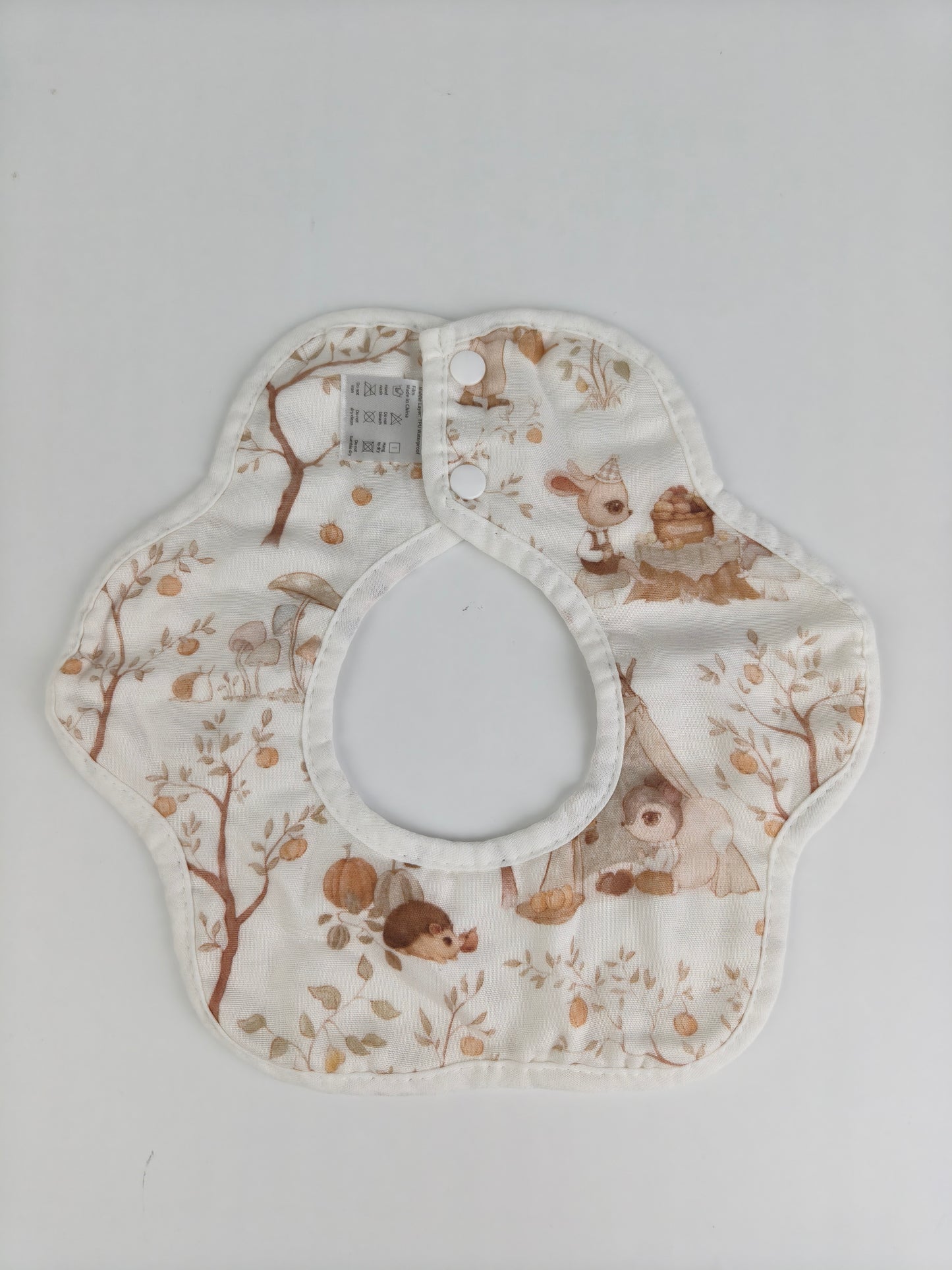 FOO-LON DOG Baby Bandana Bib – Soft Cotton Drool Bib with Woodland Animal Print