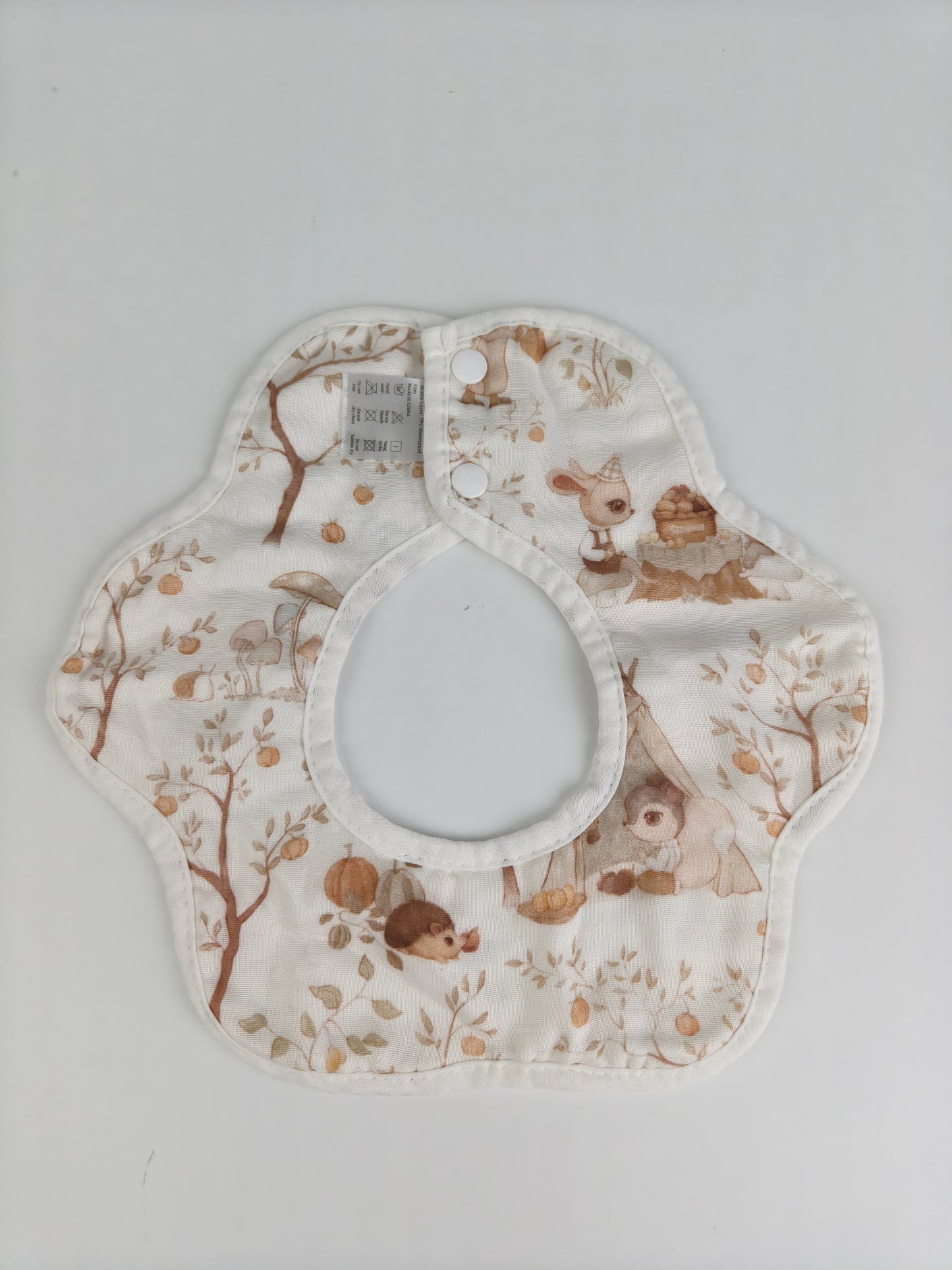 FOO-LON DOG Baby Bandana Bib – Soft Cotton Drool Bib with Woodland Animal Print