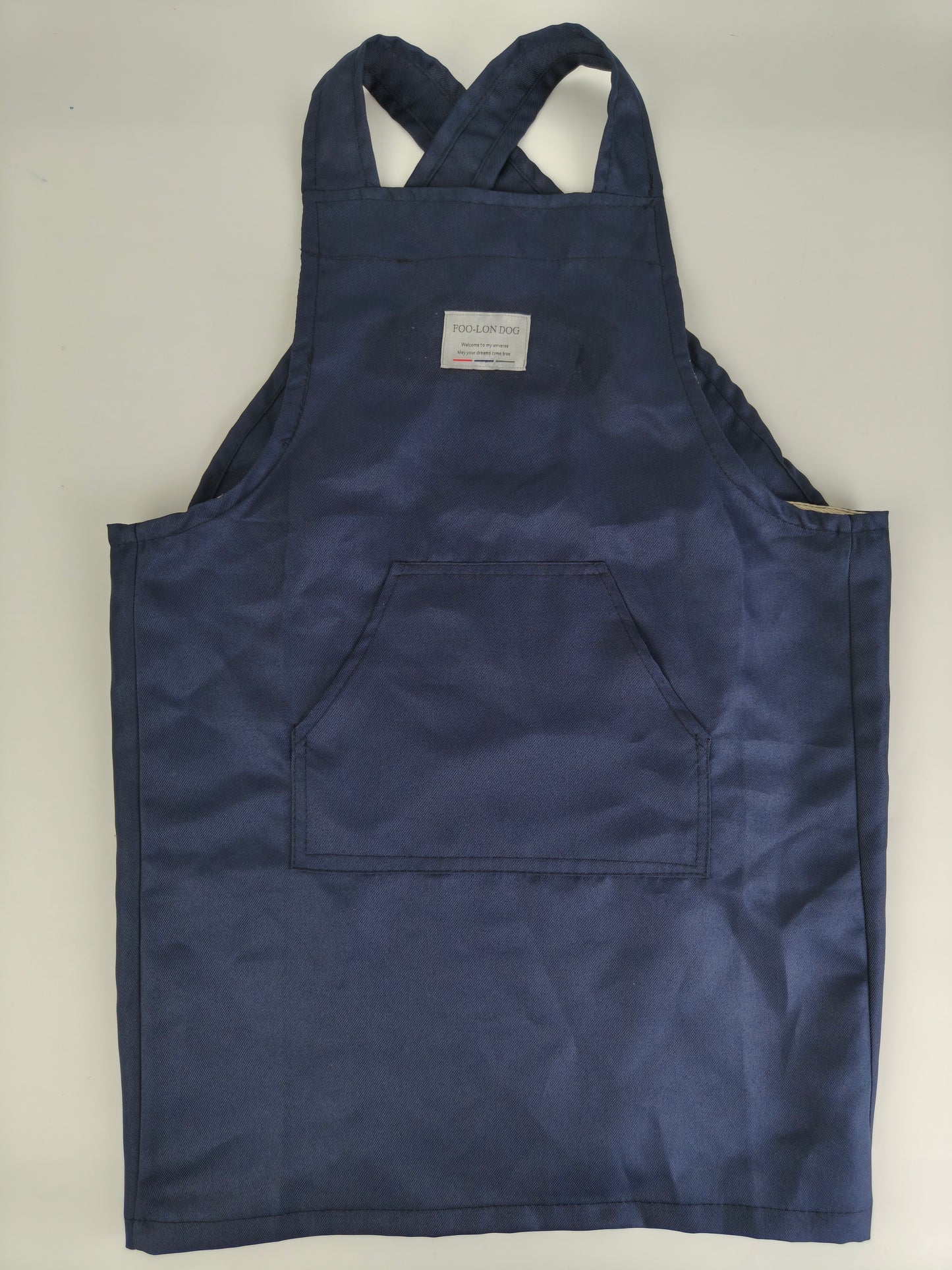 FOO-LON DOG Classic Cross-Back Apron – Durable Cotton Canvas Kitchen Apron with Pocket