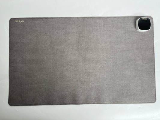 mliinjoy Desk mats - Food Warming Pad - Desktop Food Warmer for Meals, Slim Office Heating Mat with One-Touch Control, Portable Mini Plate Warmer (Gray)