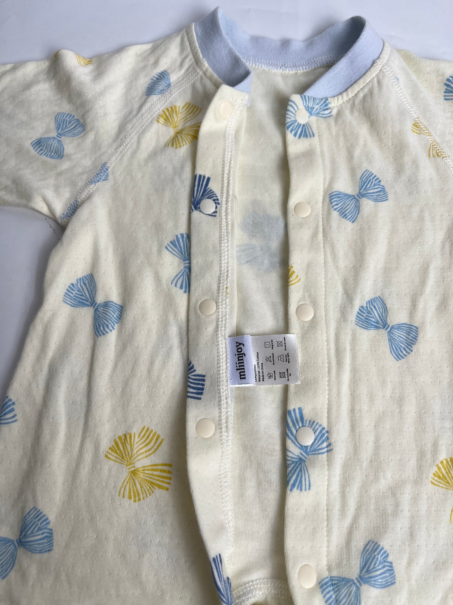 mliinjoy Baby Long Sleeve Romper – Soft Cotton Snap-Up Jumpsuit for Infants and Toddlers