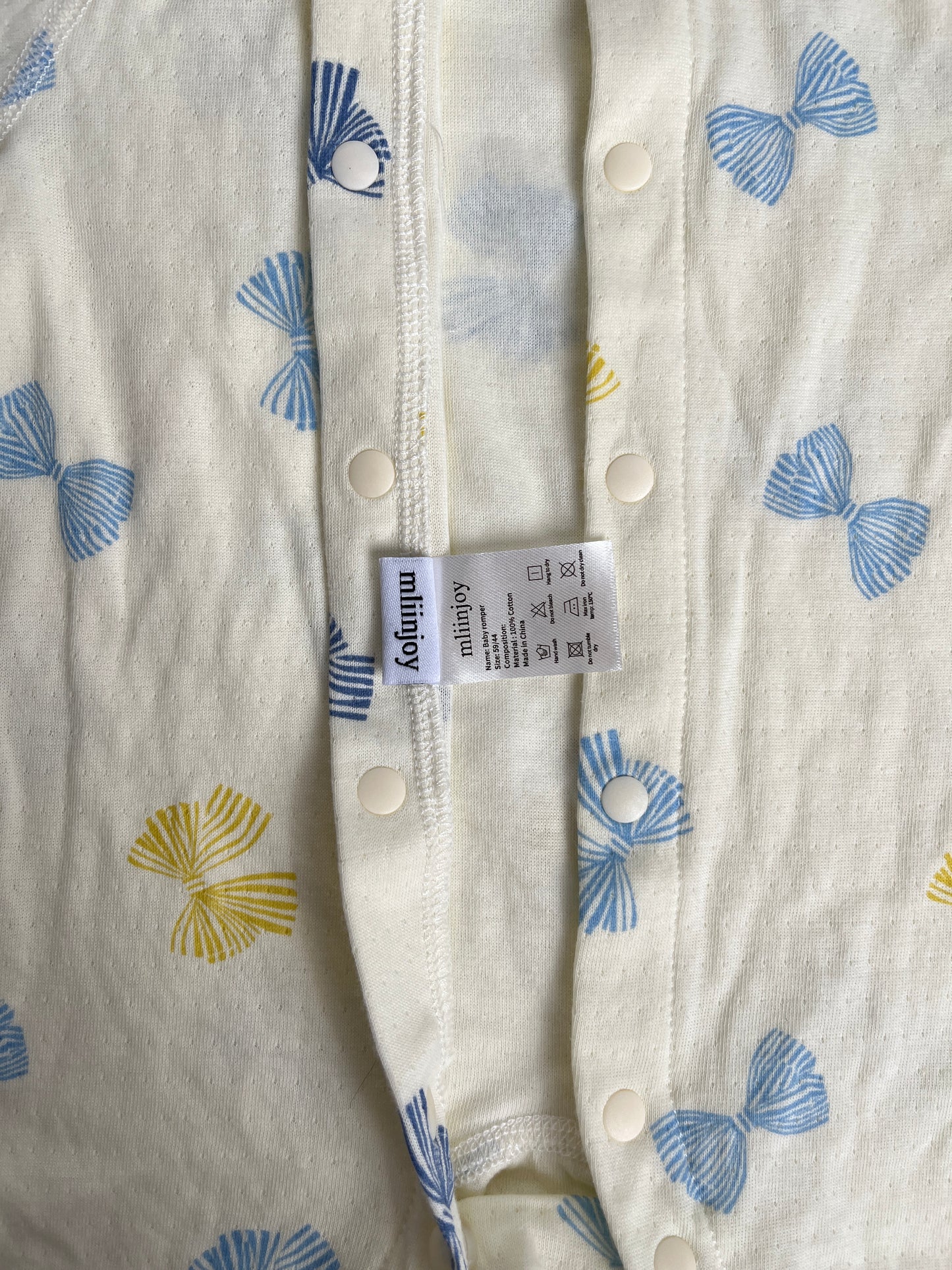 mliinjoy Baby Long Sleeve Romper – Soft Cotton Snap-Up Jumpsuit for Infants and Toddlers