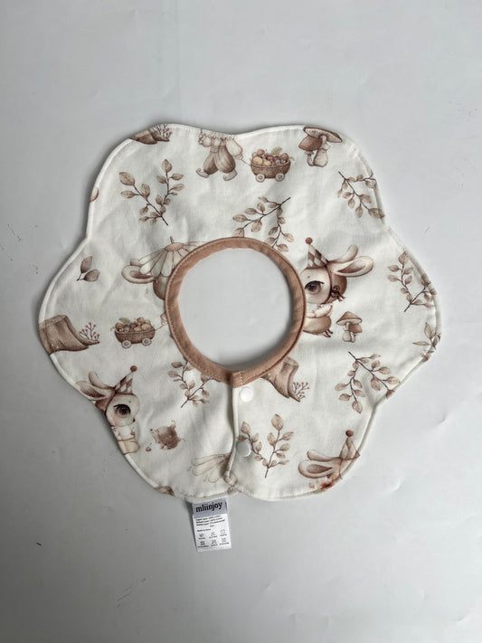 mliinjoy Soft Cotton Baby Bib – Reusable Absorbent Drool Bib with Snap Closure