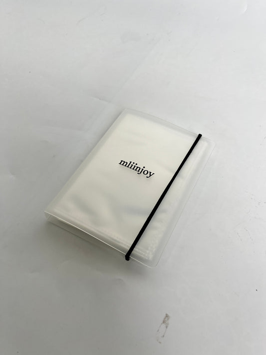 mliinjoy Frosted Photo Album with Elastic Band - Minimalist Memory Keeper, Sleek Matte Cover for 4x6 & 5x7 Photos, Premium Scrapbook & Wedding Album