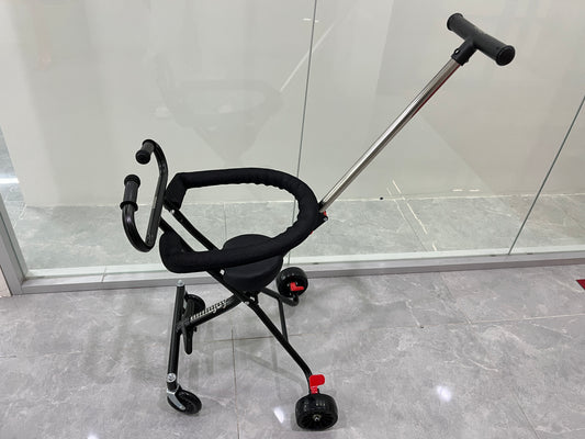 mliinjoy Foldable Toddler Tricycle with Push Handle – Lightweight Stroller Bike for Kids