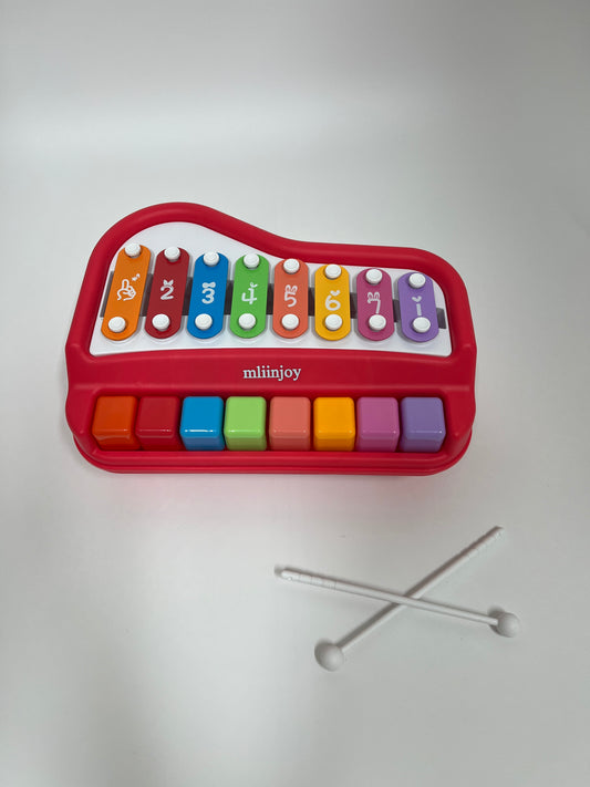 mliinjoy Colorful Baby Xylophone Piano Toy – 2-in-1 Musical Instrument for Toddlers with Mallets and Number Keys