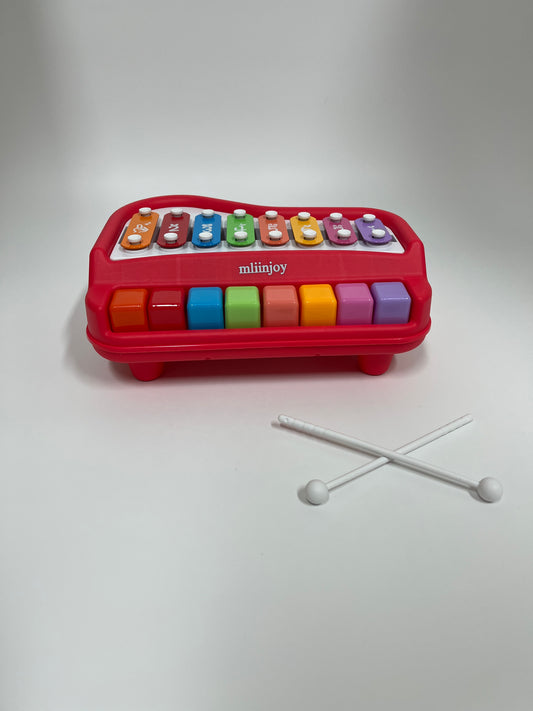 mliinjoy Colorful Baby Xylophone Piano Toy – 2-in-1 Musical Instrument for Toddlers with Mallets and Number Keys