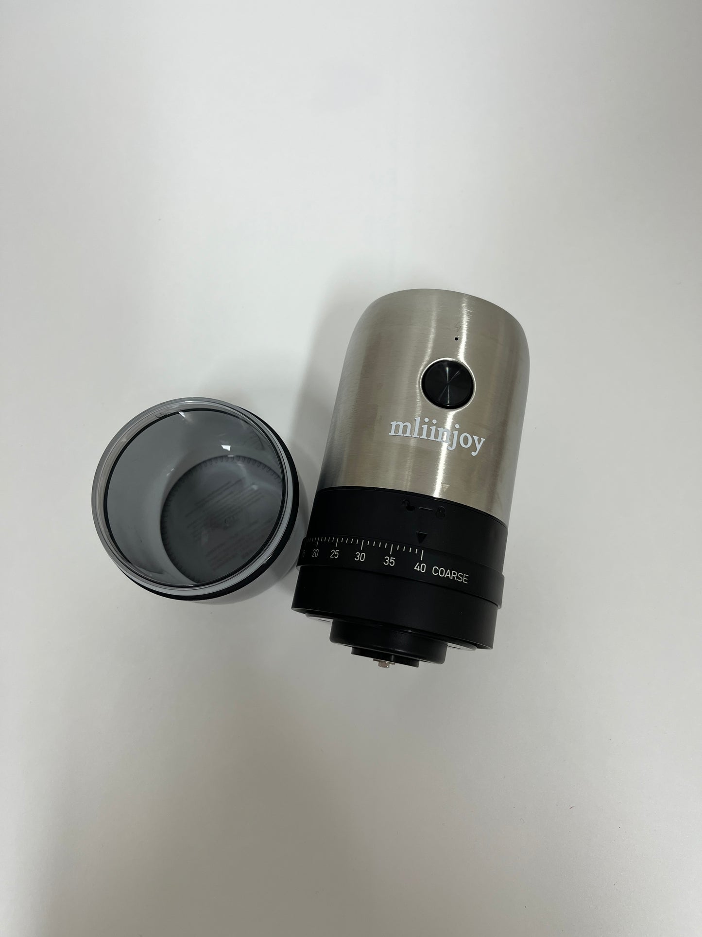 mliinjoy Electric Coffee Grinder – Stainless Steel Adjustable Burr Mill for Precision Grinding