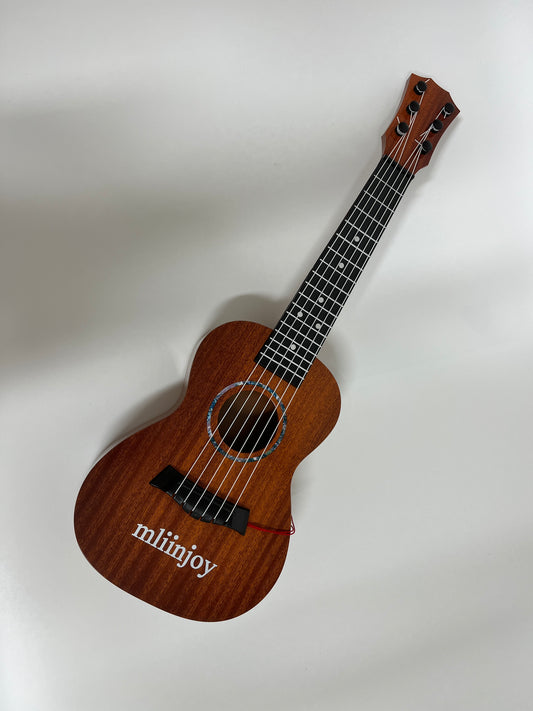 mliinjoy 6-String Mini Acoustic Guitar – Beginner Classical Style with Mahogany Finish