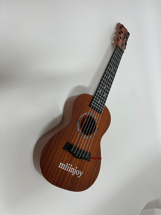 mliinjoy 6-String Mini Acoustic Guitar – Beginner Classical Style with Mahogany Finish