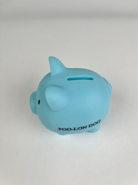 FOO-LON DOG Cute Piggy Bank – Blue Coin Bank for Kids and Home Décor