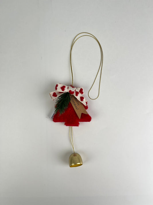 FOO-LON DOG Christmas Tree Ornament – Festive Hanging Decoration with Bow & Bell