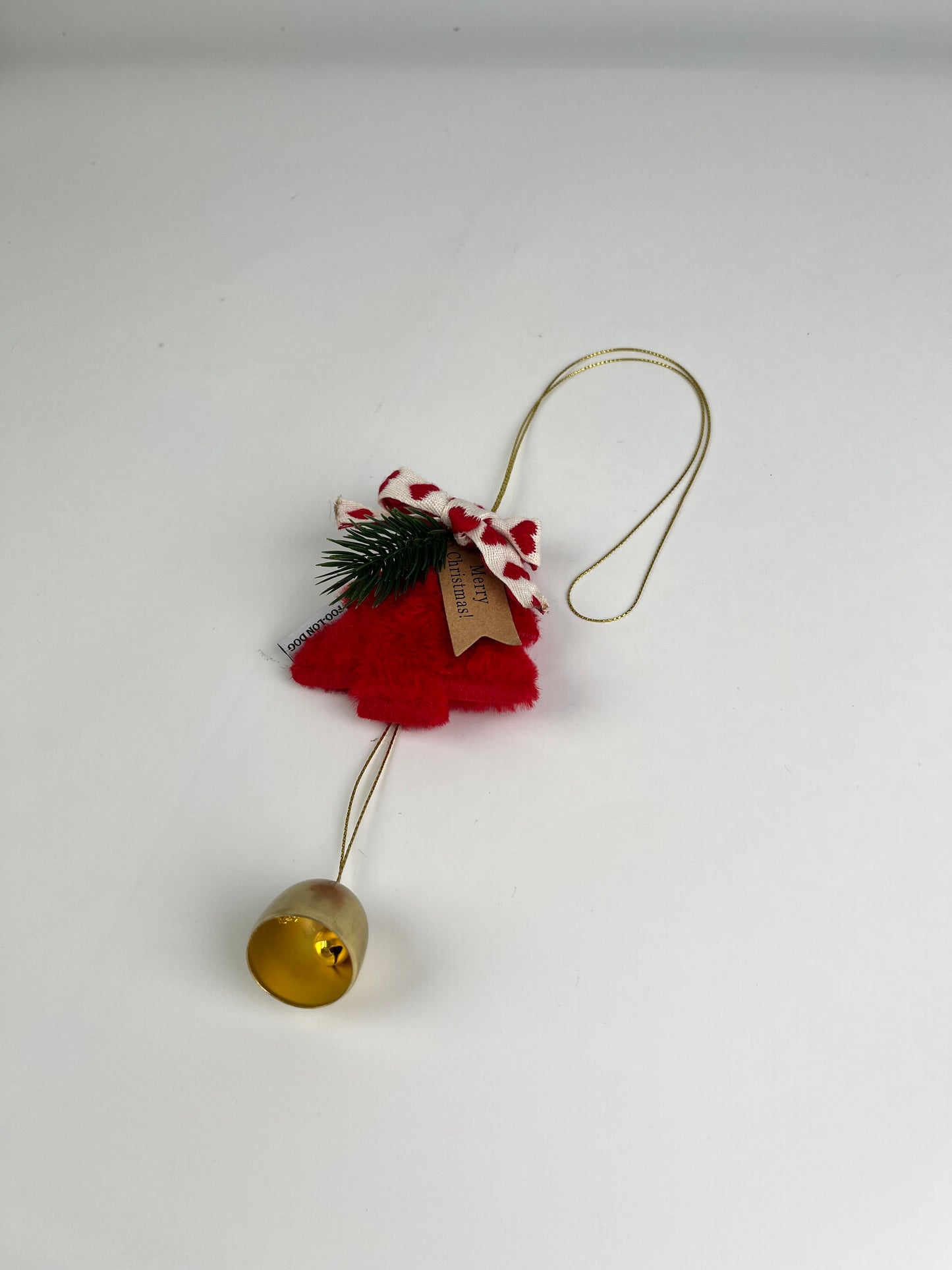 FOO-LON DOG Christmas Tree Ornament – Festive Hanging Decoration with Bow & Bell