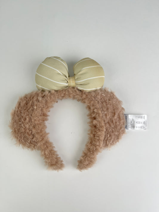 FOO-LON DOG Fluffy Bow Headband – Soft Plush Hairband for Makeup, Skincare & Everyday Wear