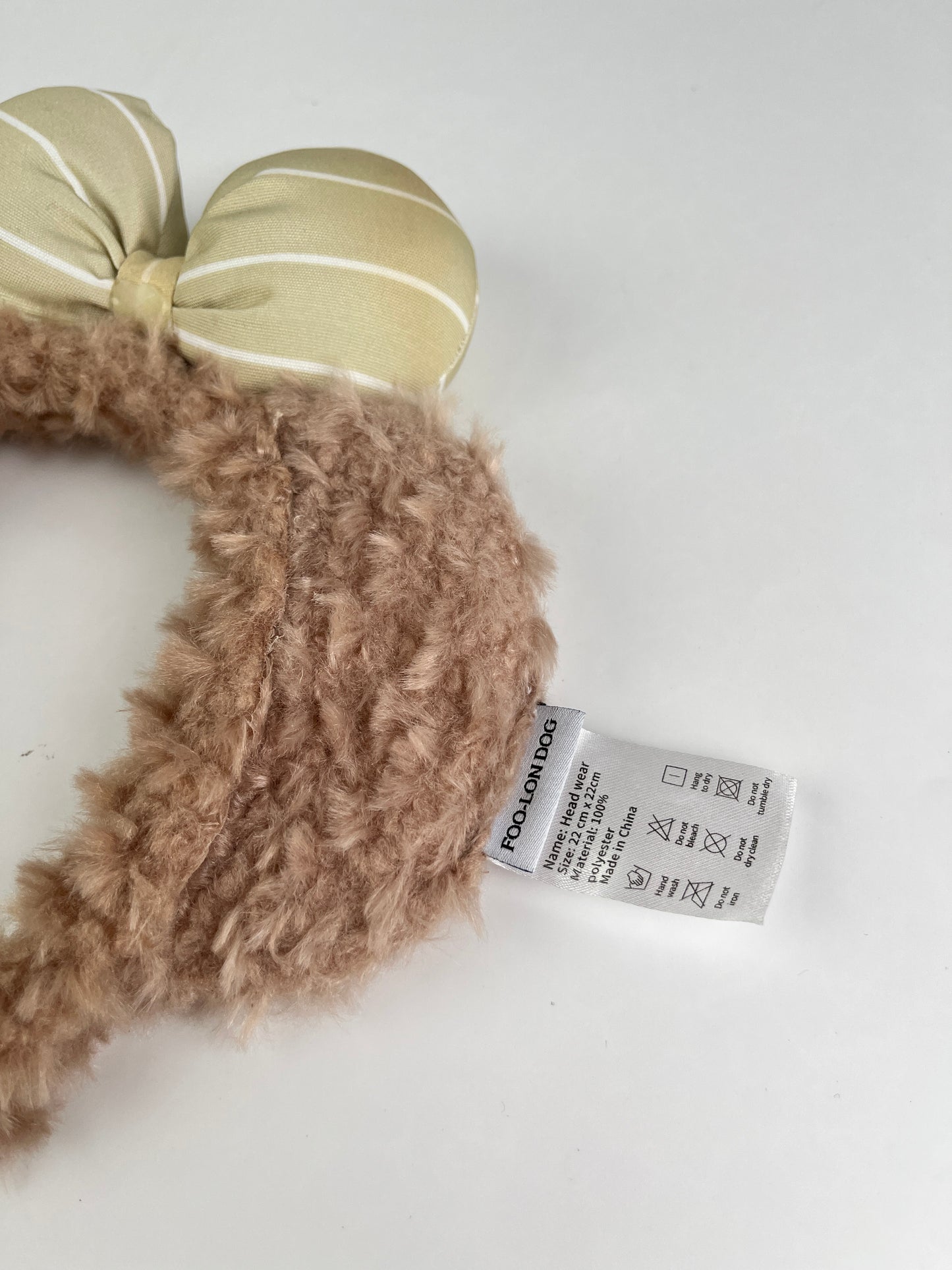 FOO-LON DOG Fluffy Bow Headband – Soft Plush Hairband for Makeup, Skincare & Everyday Wear